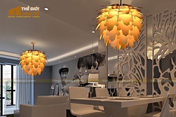 Thế Giới Đèn Gỗ - 8 mẫu đèn trang trí gỗ cho phòng ăn đẹp lung linh