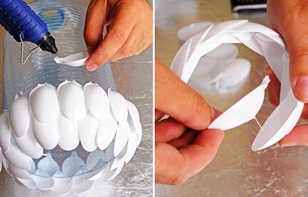 Thế Giới Đèn Gỗ - Hướng dẫn cách làm đèn trang trí handmade từ muỗng nhựa 2