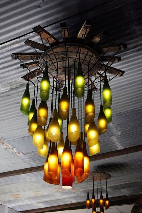 Thế Giới Đèn Gỗ - Cách làm đèn handmade bằng chai thủy tinh 3
