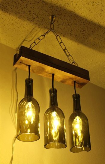 Thế Giới Đèn Gỗ - Cách làm đèn handmade bằng chai thủy tinh 9