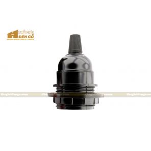 Thế Giới Đèn Gỗ - Đuôi đèn E27 một vành có nút xiết Thế Giới Đèn Gỗ - Đuôi đèn E27 một vành có nút xiết