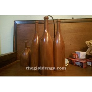 Thế Giới Đèn Gỗ - Đèn gỗ trang trí tiện nguyên khối DGT003