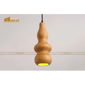 Thế Giới Đèn Gỗ - Đèn gỗ trang trí tiện nguyên khối DGT005