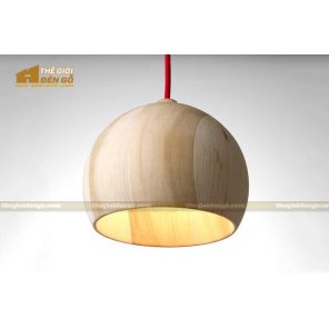 Thế Giới Đèn Gỗ - Đèn gỗ trang trí tiện nguyên khối DGT006