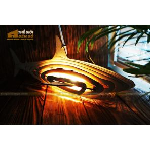 Thế Giới Đèn Gỗ - Đèn gỗ trang trí cá mập Thế Giới Đèn Gỗ - Đèn gỗ trang trí cá mập