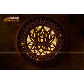 Thế Giới Đèn Gỗ - Đèn gỗ trang trí Mandala hoa sen Thế Giới Đèn Gỗ - Đèn gỗ trang trí Mandala hoa sen
