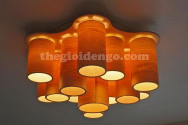 Thế giới đèn gỗ - Đèn gỗ trang trí veneer dgvn102