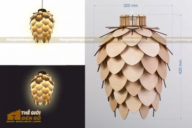 Thế Giới Đèn Gỗ - Đèn gỗ trang trí dg227-1