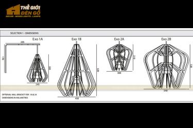 Thế Giới Đèn Gỗ - Đèn gỗ trang trí dg262-3