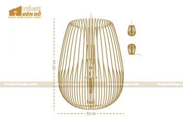 Thế Giới Đèn Gỗ - Đèn gỗ trang trí dg273-3