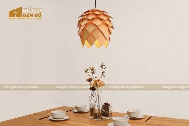 Thế Giới Đèn Gỗ - Đèn gỗ trang trí quả dứa - 1