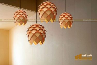 Thế Giới Đèn Gỗ - Đèn gỗ trang trí quả dứa - 10
