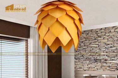 Thế Giới Đèn Gỗ - Đèn gỗ trang trí quả dứa - 3