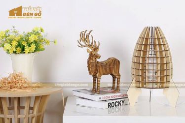 Thế giới đèn gỗ - Đèn gỗ trang trí để bàn TGDG-09-5