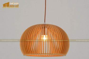 Thế giới đèn gỗ - Đèn gỗ trang trí bát tròn 2-1