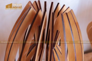 Thế giới đèn gỗ - Đèn gỗ trang trí búp sen 4