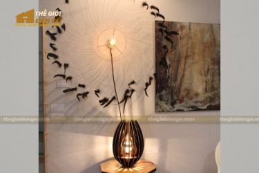 Thế giới đèn gỗ - Đèn gỗ trang trí búp sen 6