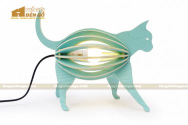 Thế Giới Đèn Gỗ - Đèn gỗ trang trí con mèo 1