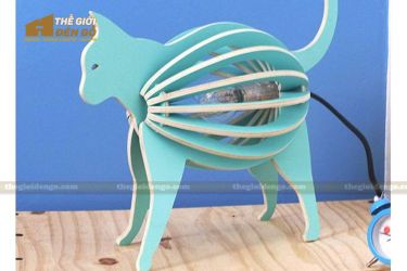 Thế Giới Đèn Gỗ - Đèn gỗ trang trí con mèo 3
