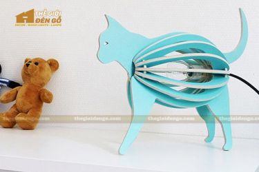 Thế Giới Đèn Gỗ - Đèn gỗ trang trí con mèo 4