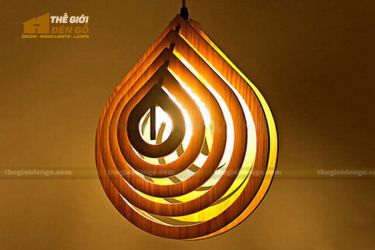 Thế giới đèn gỗ - Đèn gỗ trang trí giọt nước