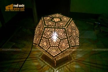 Thế giới đèn gỗ - Đèn gỗ trang trí lục giác khối