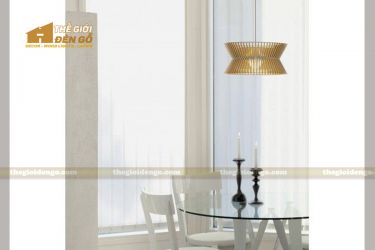 Thế giới đèn gỗ - Đèn gỗ trang trí trống đồng 3