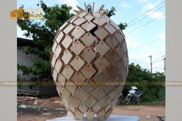 Thế Giới Đèn Gỗ - Đèn gỗ trang trí trứng rồng 1