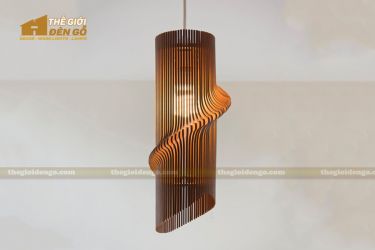 Thế giới đèn gỗ - Đèn gỗ trang trí hình xoắn ốc