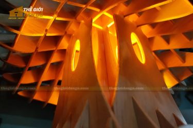 Thế Giới Đèn Gỗ - Đèn gỗ trang trí để bàn TGDG-10-9