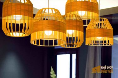 Thế giới đèn gỗ - Đèn gỗ trang trí trống cơm 3