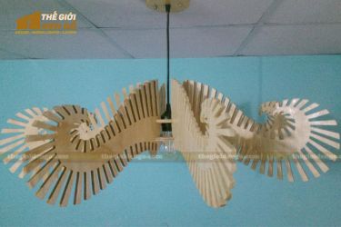 Thế Giới Đèn Gỗ - Đèn gỗ trang trí bạch tuộc - 3