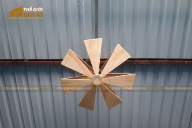 Thế Giới Đèn Gỗ - Đèn gỗ trang trí cánh quạt 1