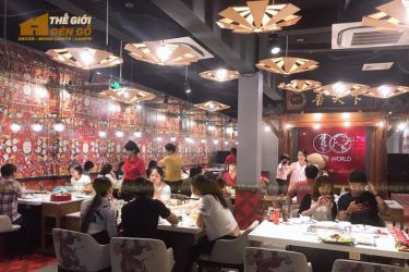 Thế Giới Đèn Gỗ - Đèn gỗ trang trí cánh quạt 3