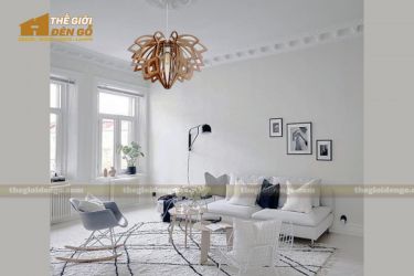 Thế Giới Đèn Gỗ - Đèn gỗ trang trí đài sen 3
