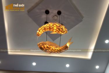 Thế Giới Đèn Gỗ - Đèn gỗ trang trí cá chép nhật