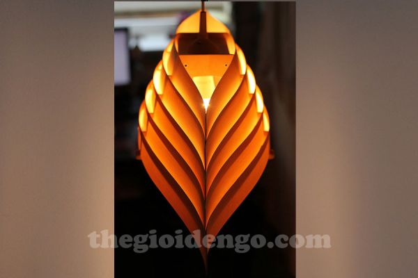 Thế Giới Đèn Gỗ - Đèn gỗ trang trí veneer dgvn104-1