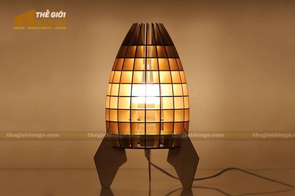 Thế giới đèn gỗ - Đèn gỗ trang trí để bàn TGDG-09
