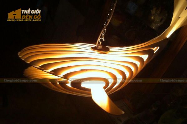 Thế Giới Đèn Gỗ - Đèn gỗ trang trí cá voi