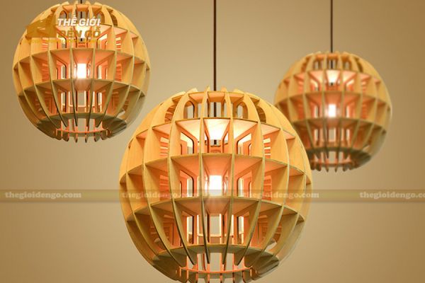 Thế giới đèn gỗ - Đèn gỗ trang trí cầu khối 1