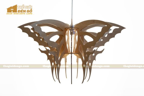 Thế Giới Đèn Gỗ - Đèn gỗ trang trí hình con bướm 5