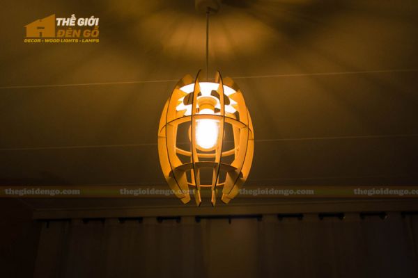 Thế giới đèn gỗ - Đèn gỗ trang trí cung bầu 2