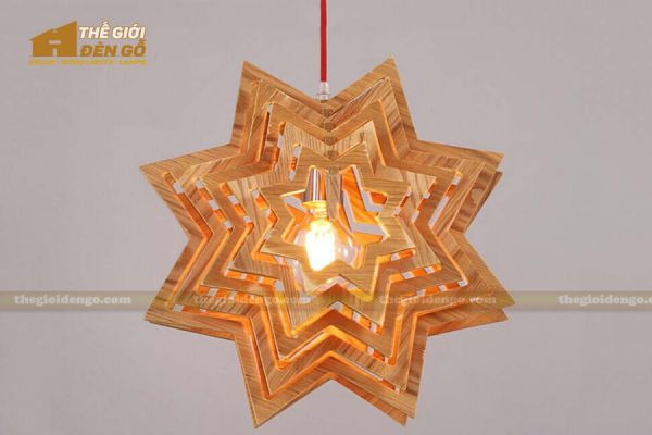 Thế giới đèn gỗ - Đèn gỗ trang trí ngôi sao