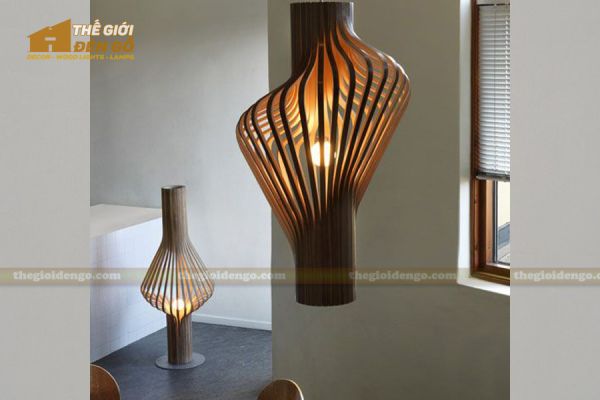 Thế giới đèn gỗ - Đèn gỗ trang trí ống khói 2