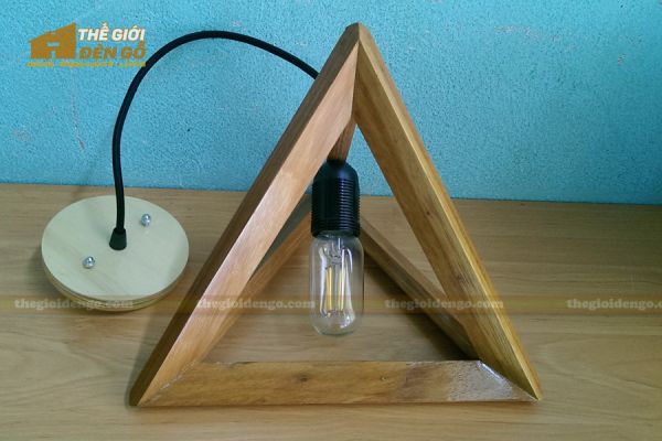 Thế giới đèn gỗ - Đèn gỗ trang trí tam giác đều