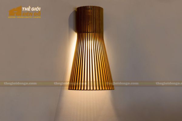 Thế giới đèn gỗ - Đèn gỗ trang trí treo tường DGW001