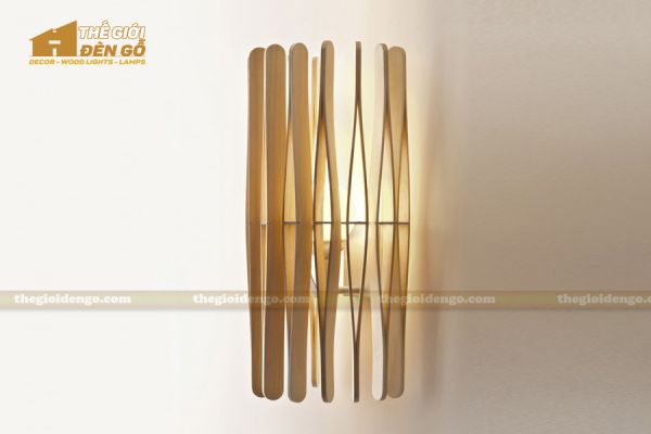 Thế giới đèn gỗ - Đèn gỗ trang trí treo tường DGW002
