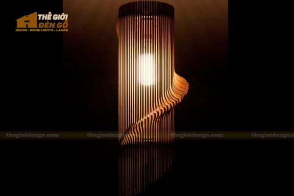 Thế giới đèn gỗ - Đèn gỗ trang trí hình xoắn ốc 3