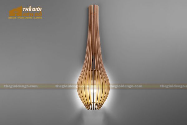Thế giới đèn gỗ - Đèn gỗ trang trí treo tường DGW039