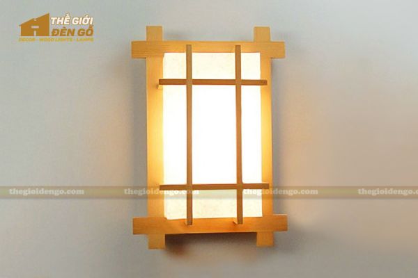 Thế Giới Đèn Gỗ - Đèn gỗ trang trí treo tường DGW008